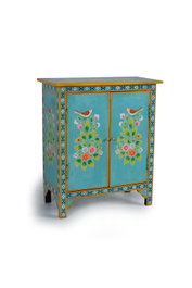 GINER Y COLOMER Mueble de madera de mango color turquesa